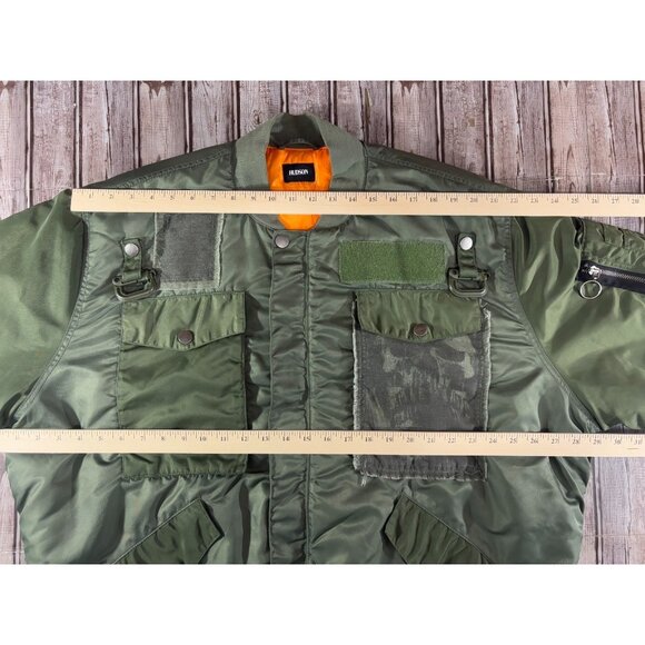 Hudson Jeans Echo Oversize Bomber Jacket Coat color Olive Size S mspr $425 - Picture 4 of 6